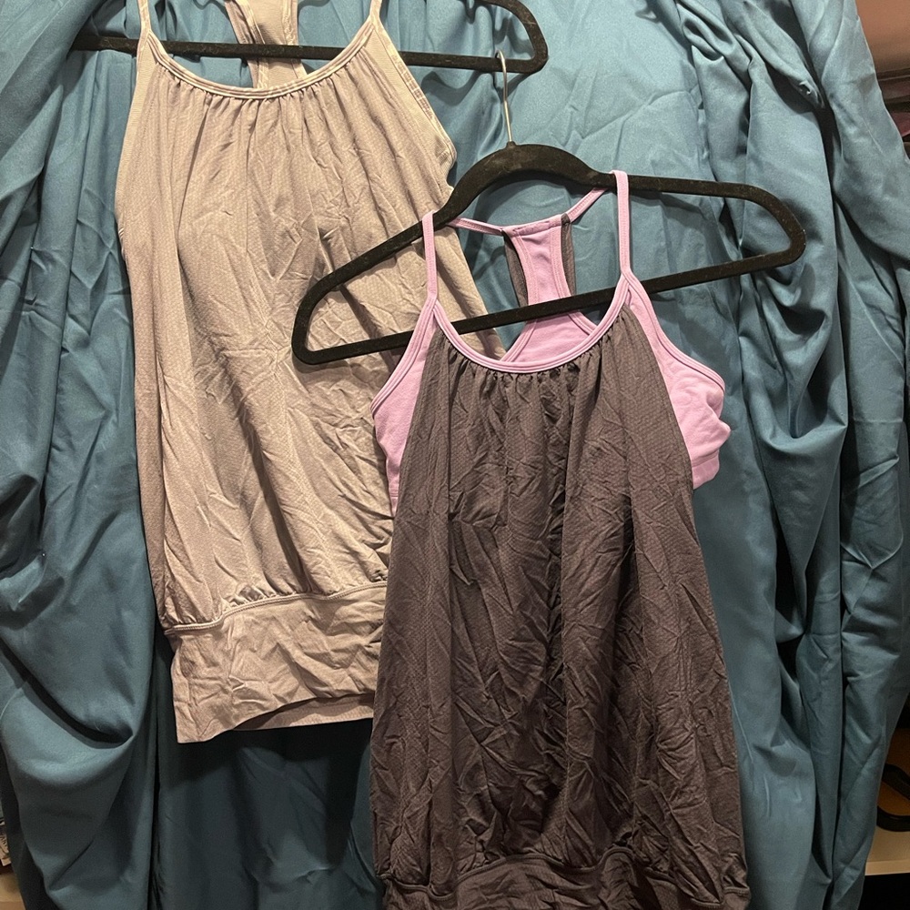 Lululemon Women's Tank Tops - Gray and Purple